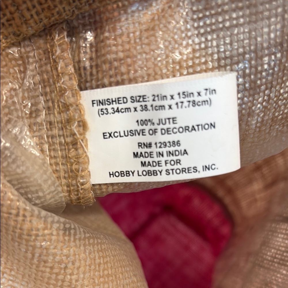 Pink and Tan Tote Bag with Tassel - Picture 5 of 6